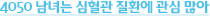 4050 남녀는 심혈관 질환에 관심 많아