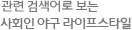 연관검색어로 보는 사회인 야구 라이프스타일